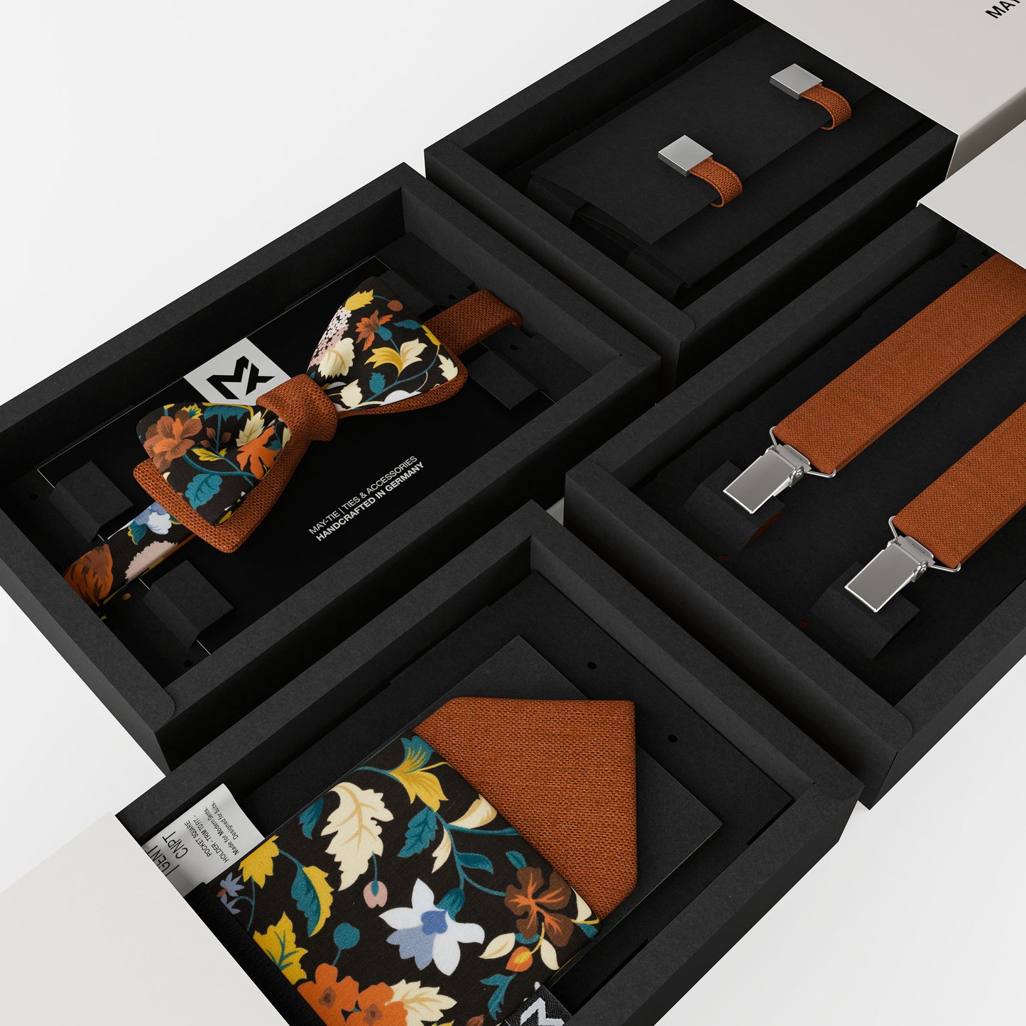 Copper Orange Suspenders – Peace Silk | Classic Y-Shape