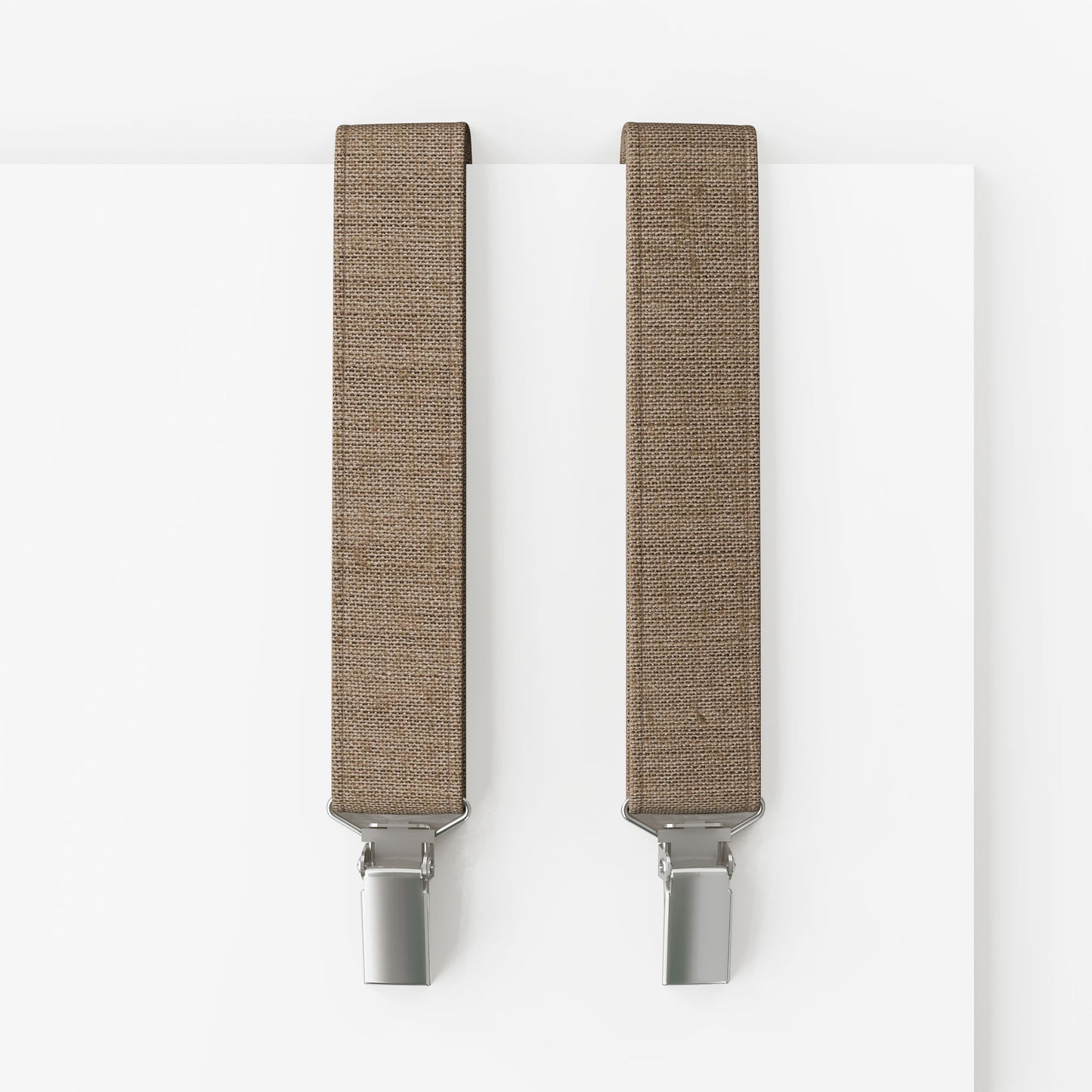 Brown Tweed Set – Bow Tie, Pocket Square & Suspenders | Houndstooth & Sahara Brown