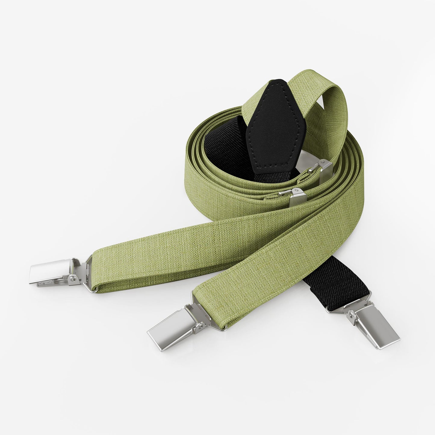 Pistachio Green Set – Bow Tie & Suspenders | Peace Silk