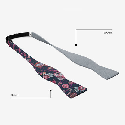 Blue Floral Bow Tie – Wildflowers & Fog Blue | Peace Silk | Pre-Tied & Self-Tie