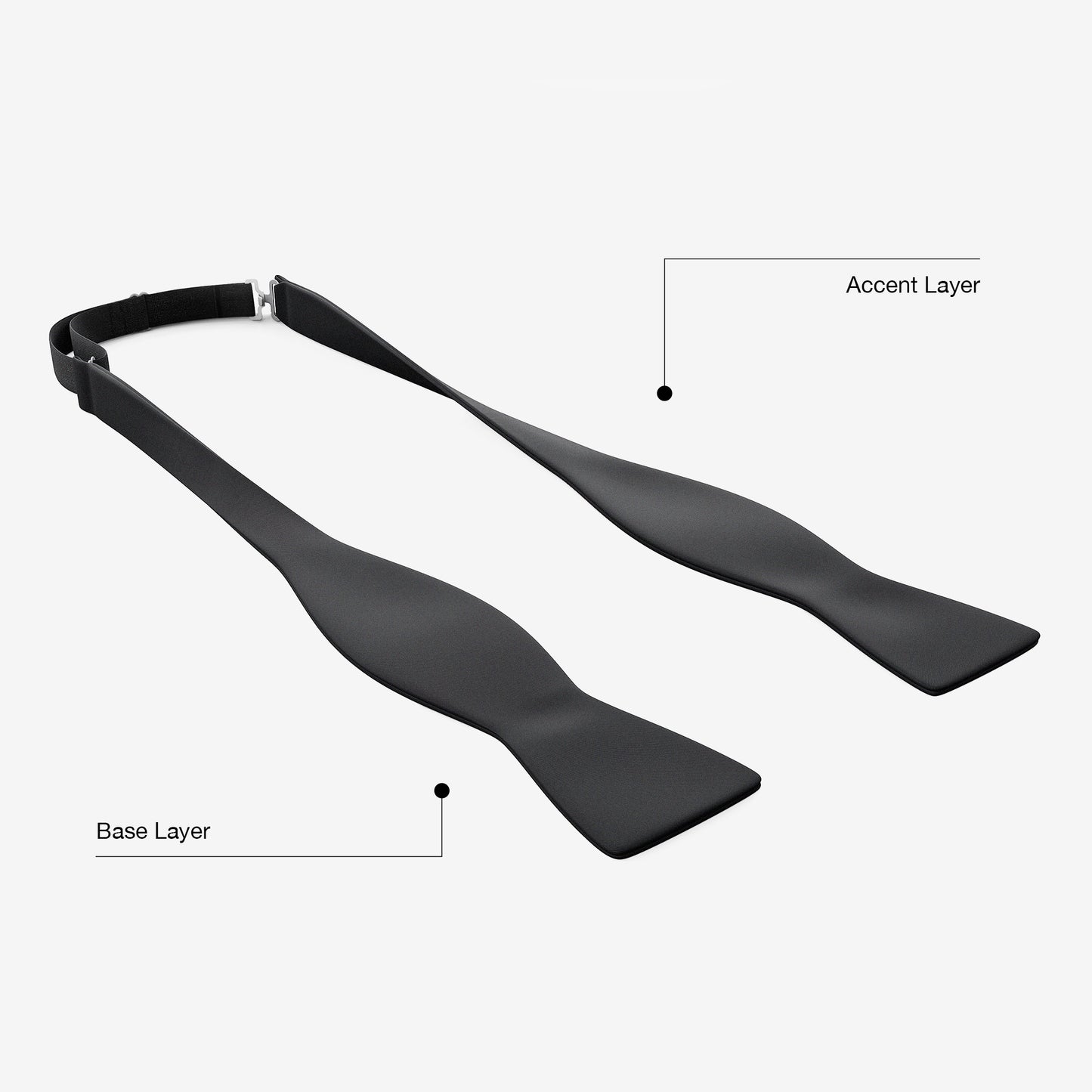 Onyx Black Bow Tie | Crêpe Satin Silk | Pre-Tied & Self-Tie
