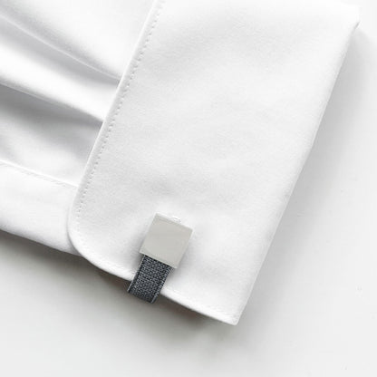 Square Loop Cufflinks – Fog Blue | Peace Silk | Swivel Bar