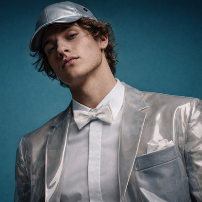 Crème White Bow Tie | Crêpe Satin Silk | Pre-Tied & Self-Tie