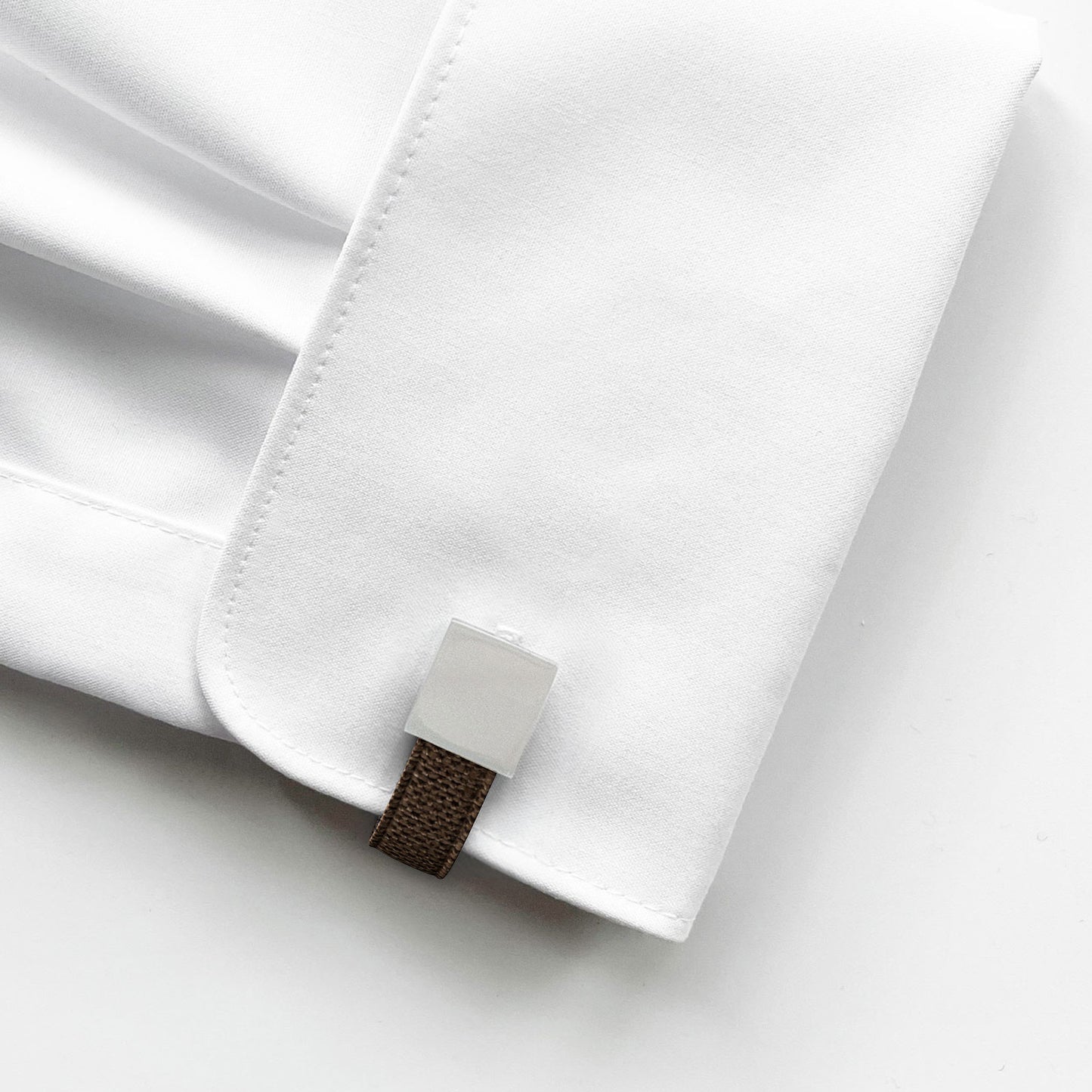 Square Loop Cufflinks – Truffle Brown | Peace Silk | Swivel Bar