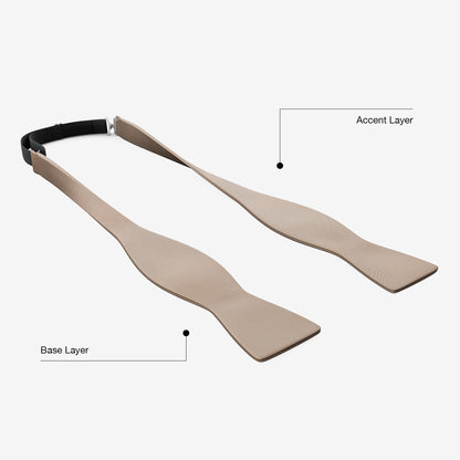 Dune Beige Bow Tie | Crêpe Satin Silk | Pre-Tied & Self-Tie