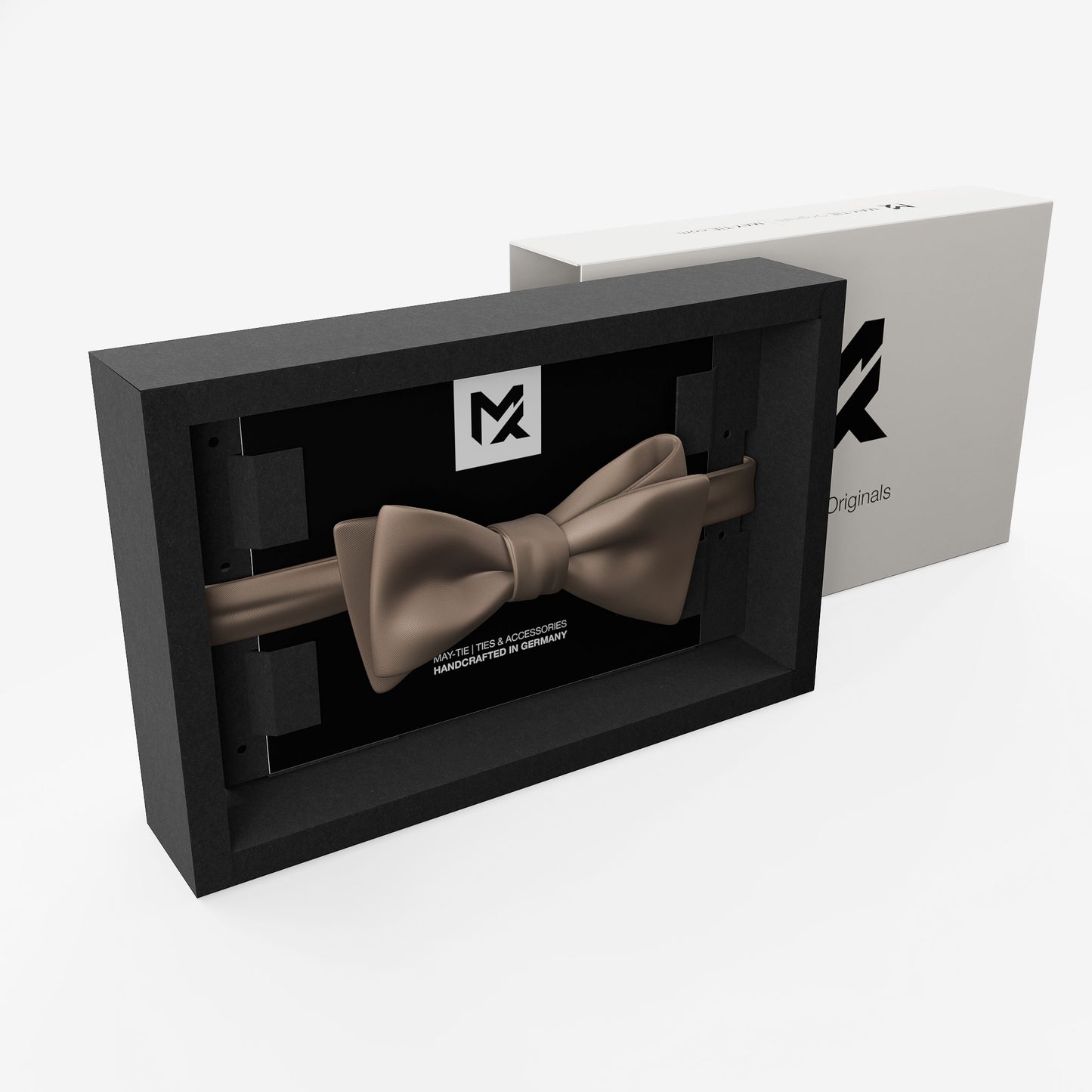Dune Beige Bow Tie | Crêpe Satin Silk | Pre-Tied & Self-Tie
