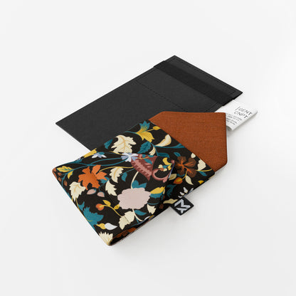 Orange Floral Pocket Square – Orange Bloom & Copper | Peace Silk | Pre-Folded 2-in-1