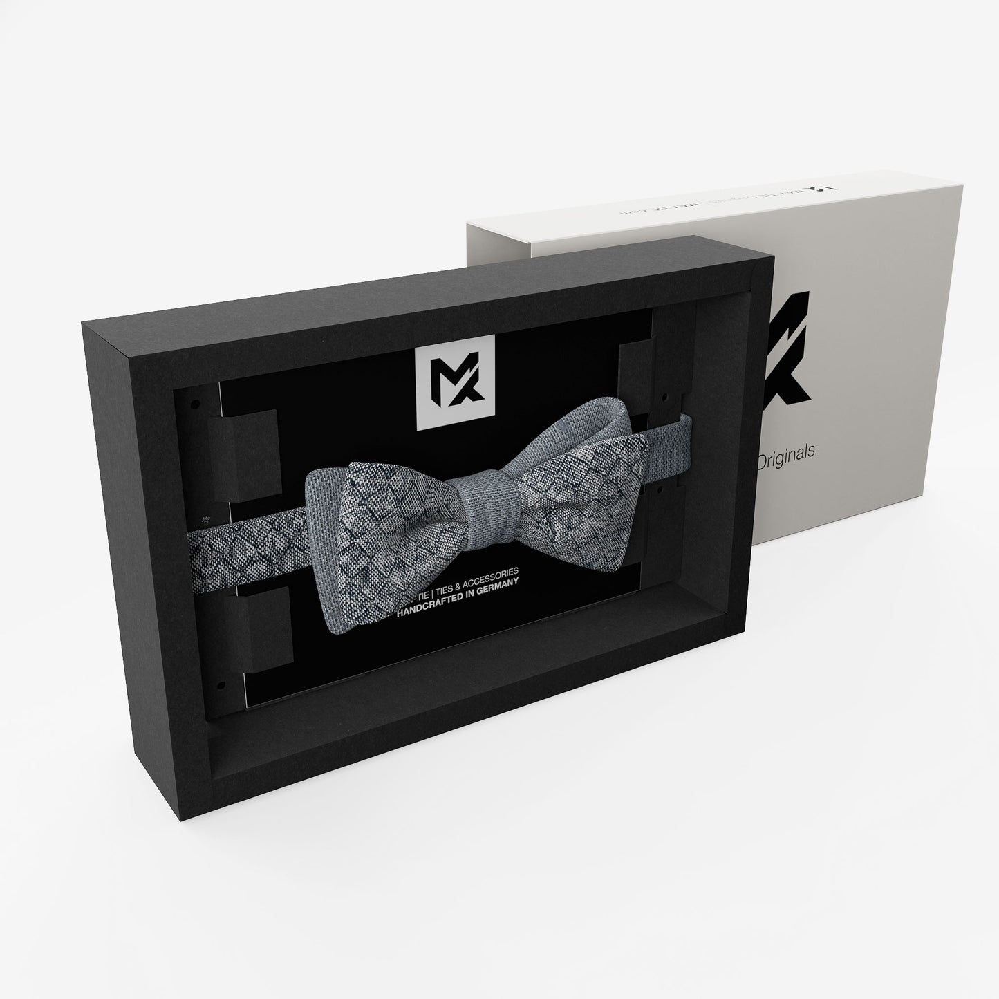 Blue Mesh Bow Tie – Mesh Melange & Fog Blue | Peace Silk | Pre-Tied & Self-Tie