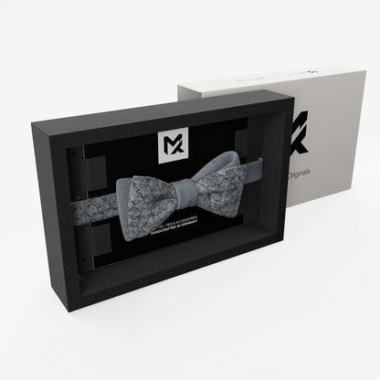 Blue Mesh Bow Tie – Mesh Melange & Fog Blue | Peace Silk | Pre-Tied & Self-Tie