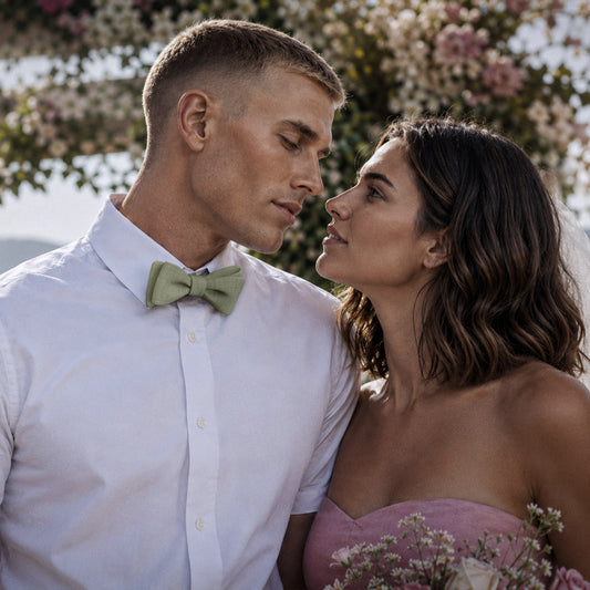 Pistachio Green Bow Tie | Peace Silk | Pre-Tied & Self-Tie