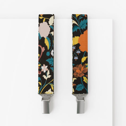 Orange Floral Suspenders – Orange Bloom | Cotton | Classic Y-Shape