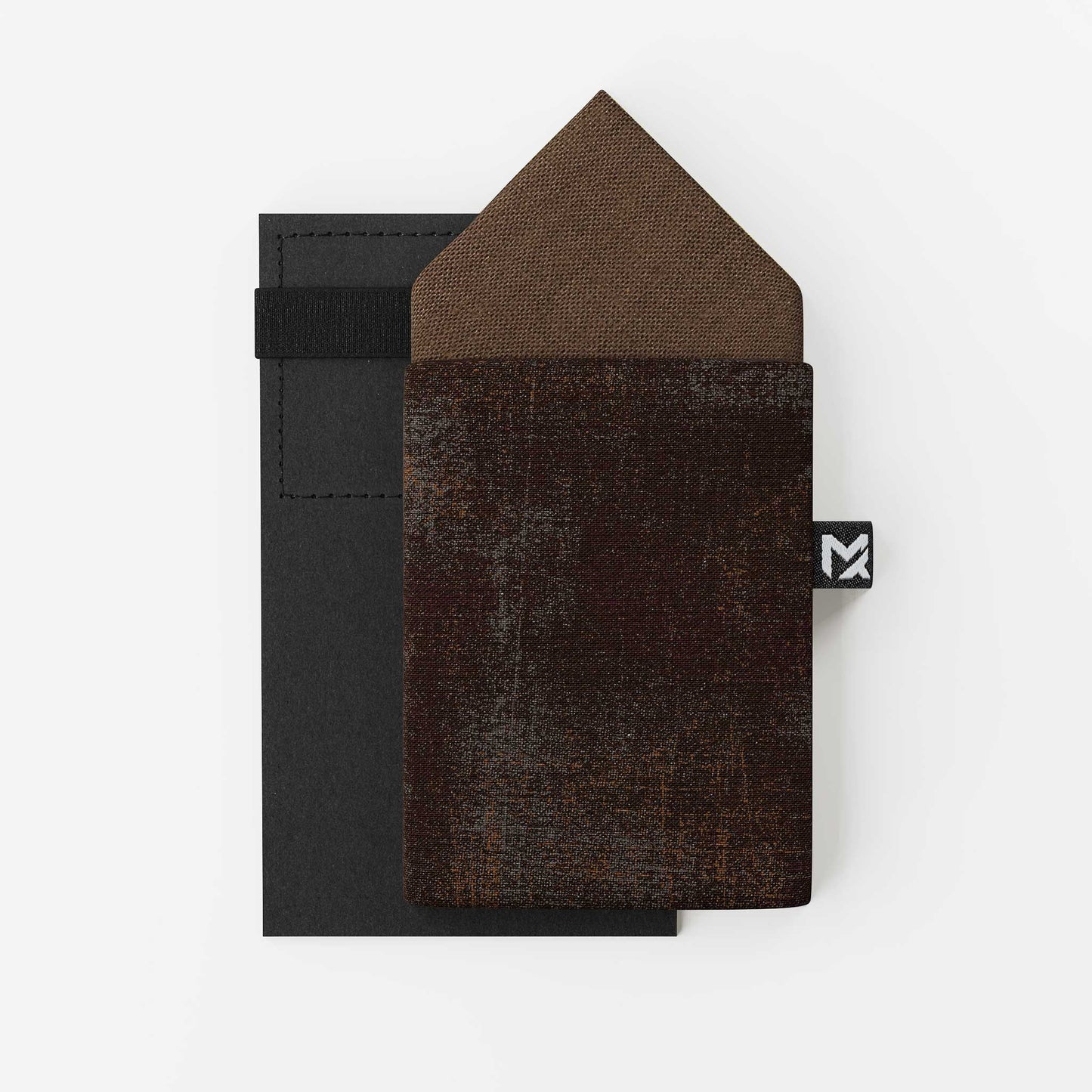 Brown Industrial Pocket Square – Rust Brown & Truffle | Peace Silk | Pre-Folded 2-in-1