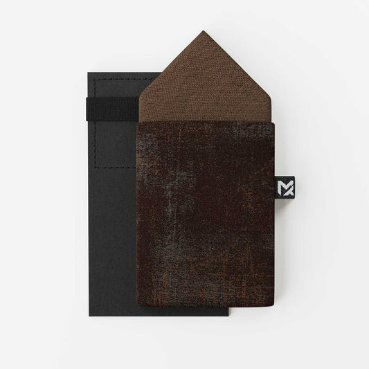 Brown Industrial Pocket Square – Rust Brown & Truffle | Peace Silk | Pre-Folded 2-in-1