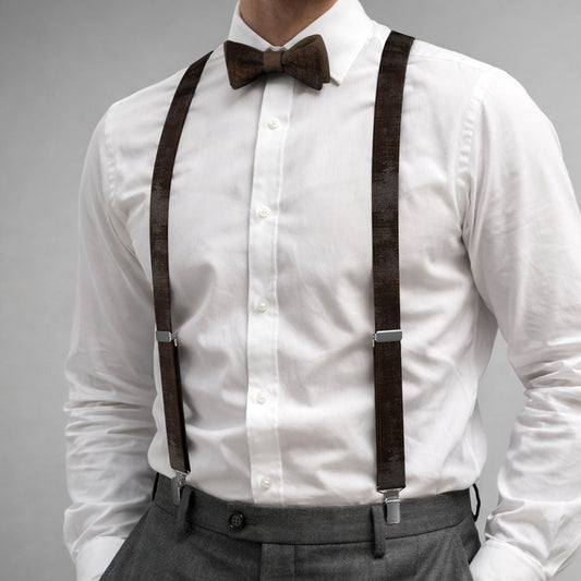 Brown Industrial Suspenders – Rust Brown | Cotton | Classic Y-Shape