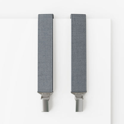 Fog Blue Suspenders – Peace Silk | Classic Y-Shape