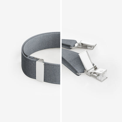 Fog Blue Suspenders – Peace Silk | Classic Y-Shape