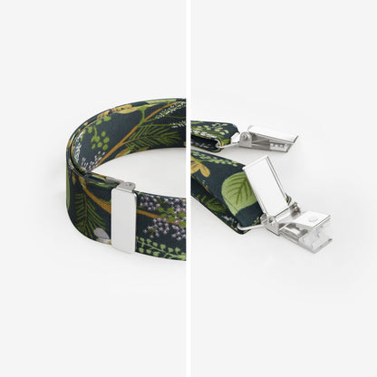 Green Floral Suspenders – Botanic Garden | Cotton | Classic Y-Shape