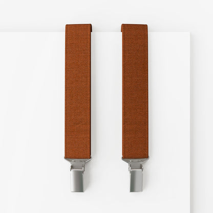 Copper Orange Suspenders – Peace Silk | Classic Y-Shape