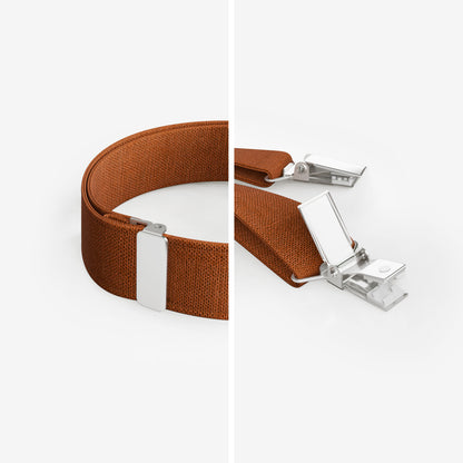 Copper Orange Suspenders – Peace Silk | Classic Y-Shape