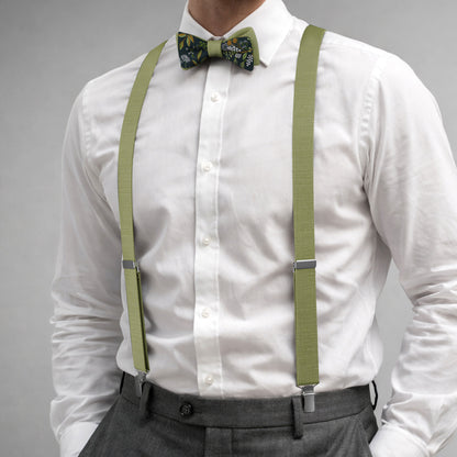 Pistachio Green Suspenders – Peace Silk | Classic Y-Shape