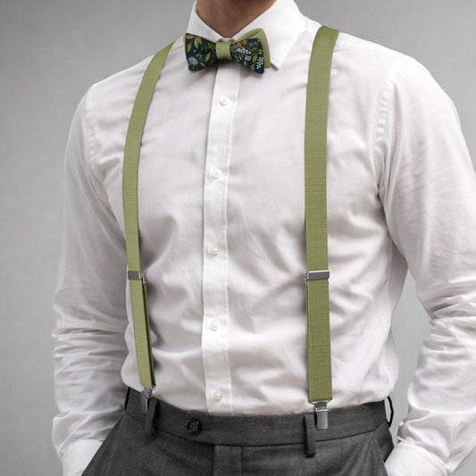 Pistachio Green Suspenders – Peace Silk | Classic Y-Shape