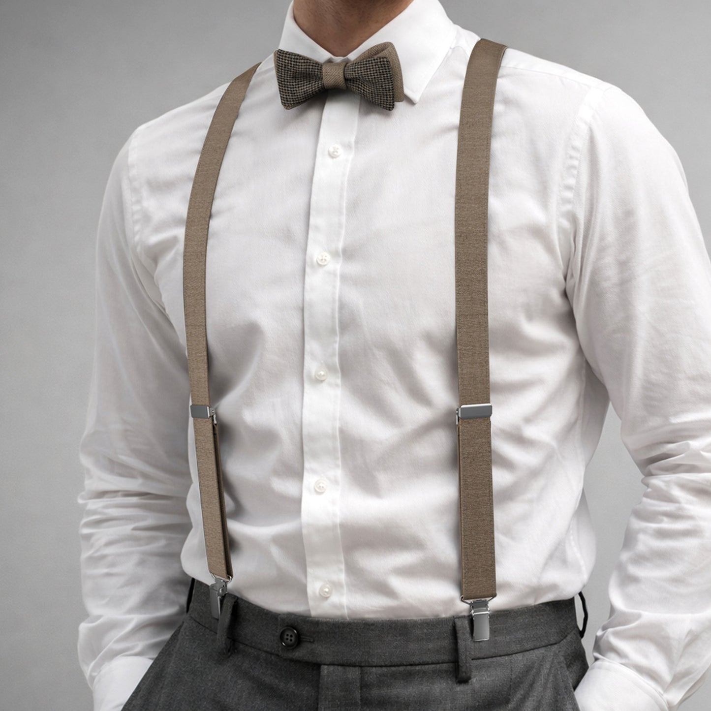 Sahara Brown Suspenders – Peace Silk | Classic Y-Shape