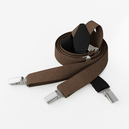 Truffle Brown Suspenders – Peace Silk | Classic Y-Shape