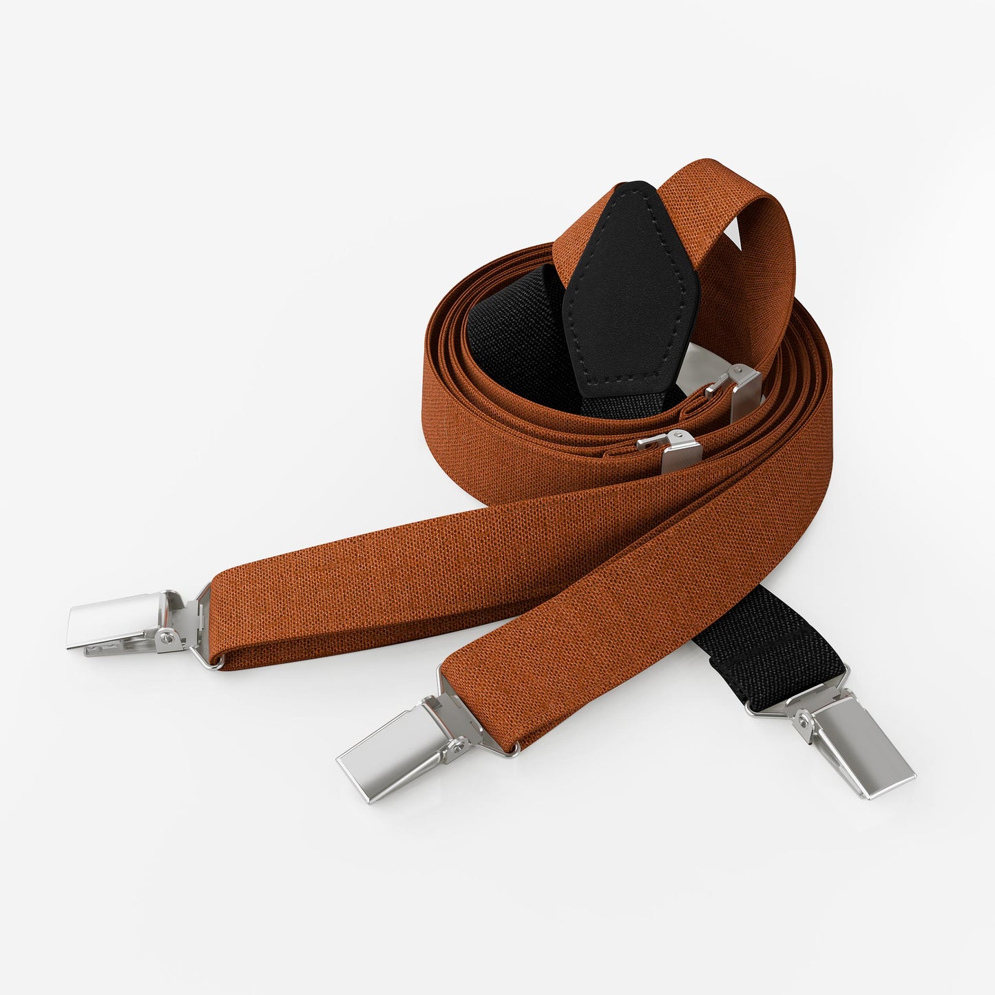 Copper Orange Suspenders – Peace Silk | Classic Y-Shape