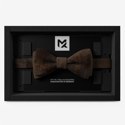 Brown Industrial Set – Bow Tie & Pocket Square | Rust Brown & Truffle | Peace Silk