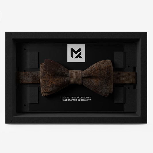 Brown Industrial Bow Tie – Rust Brown & Truffle | Peace Silk | Pre-Tied & Self-Tie