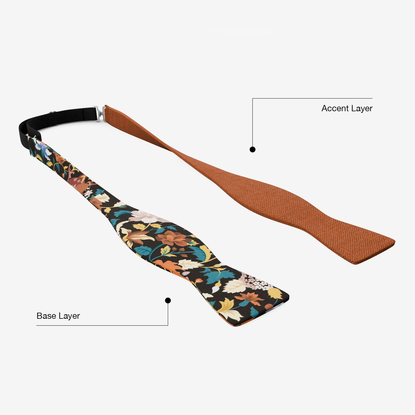 Orange Floral Bow Tie – Orange Bloom & Copper | Peace Silk | Pre-Tied & Self-Tie